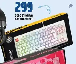 Coop Obs 5060 STINGRAY KEYBOARD HVIT tilbud