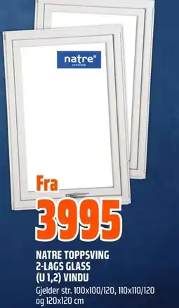 Coop Obs Natre toppsving 2-lags glass (u 1,2) vindu tilbud