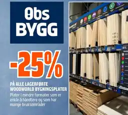 Coop Obs På alle lagerførte woodworld bygningsplater tilbud
