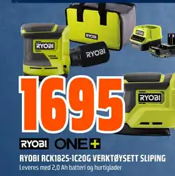 Coop Obs Ryobi rck1825-1c2og verktøysett sliping tilbud