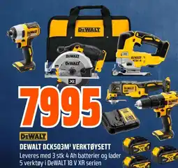 Coop Obs Dewalt dck503m³ verktøysett tilbud