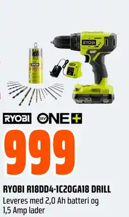 Coop Obs Ryobi one + ryobi r18dd4-1c20ga18 drill tilbud