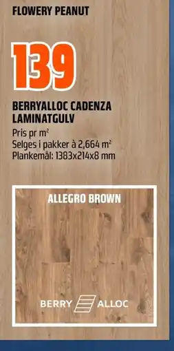 Coop Obs Berryalloc cadenza laminatgulv tilbud
