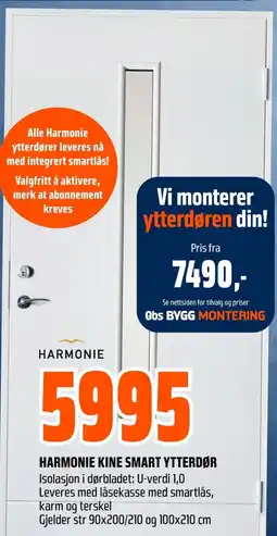 Coop Obs Harmonie kine smart ytterdør tilbud
