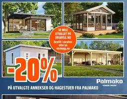 Coop Obs På utvalgte annekser og hagestuer fra palmako tilbud