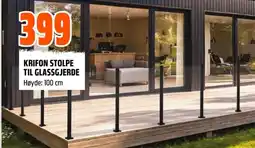 Coop Obs Krifon stolpe til glassgjerde tilbud