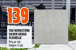Coop Obs Tau novastone silver 60x60 flishelle tilbud
