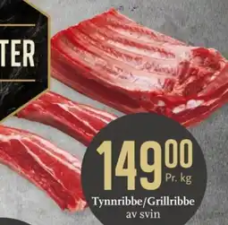 CC Mat Tynnribbe/Grillribbe av svin tilbud