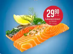 CC Mat Lakseporsjoner m/skinn Ca. tilbud