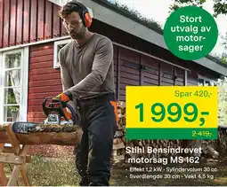 Felleskjøpet Stihl Bensindrevet motorsag MS-162 tilbud