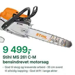 Felleskjøpet Stihl MS 261 C-M bensindrevet motorsag tilbud