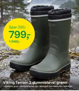 Felleskjøpet Viking Terrain 2 gummistøvel grønn tilbud