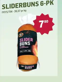 Holdbart SLIDERBUNS 6-PK tilbud
