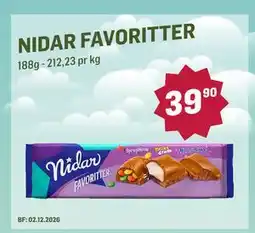 Holdbart Nidar favoritter tilbud