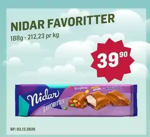 Holdbart Nidar favoritter tilbud