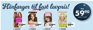 Hårfarger til fast lavpris!