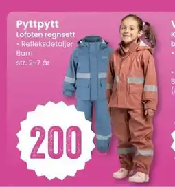 Sport Outlet Pyttpytt Lofoten regnsett tilbud