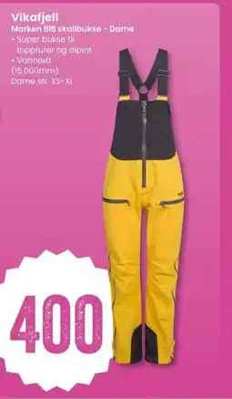 Sport Outlet Vikafjell Marken BIB skallbukse - Dame tilbud