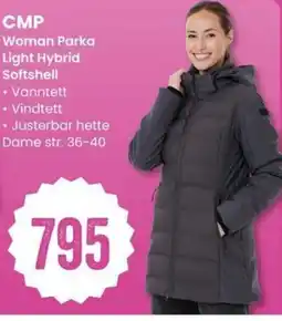 Sport Outlet CMP Woman Parka Light Hybrid Softshell tilbud