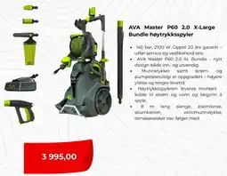 Clas Ohlson AVA Master P60 2.0 X-Large Bundle høytrykksspyler tilbud
