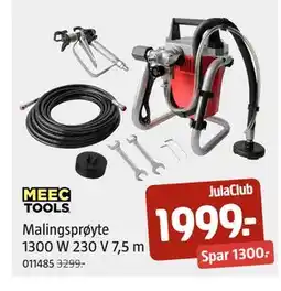 Jula Malingsprøyte 1300 W 230 V 7,5 m, Medlemspris tilbud