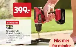 Jula Skrutrekkersett 35 Nm 2,0 Ah 18 V tilbud