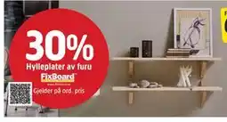 Jula Hylleplater av furu tilbud
