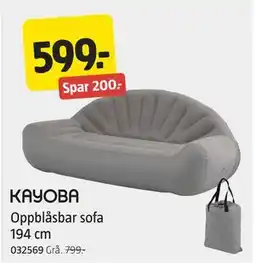Jula Oppblåsbar sofa 194 cm tilbud