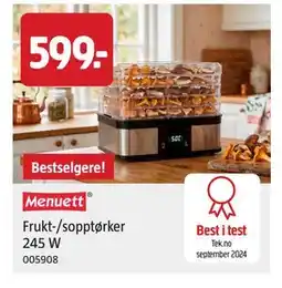 Jula Frukt-/sopptørker 245 W tilbud