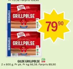 Coop Prix GILDE GRILLPØLSE tilbud