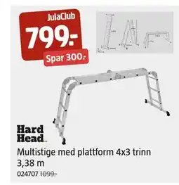 Jula Multistige med plattform 4x3 trinn, Medlemspris tilbud
