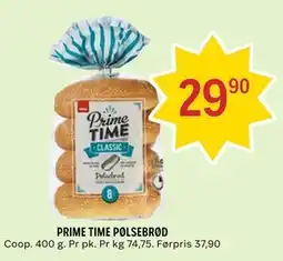 Coop Prix PRIME TIME PØLSEBRØD tilbud