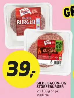 Bunnpris GILDE BACON- OG STORFEBURGER tilbud