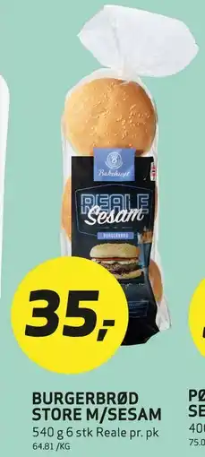 Bunnpris BURGERBRØD STORE M/SESAM tilbud