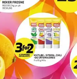 Bunnpris HVITLØK-, SITRON-, CHILI -OG URTEMAJONES tilbud