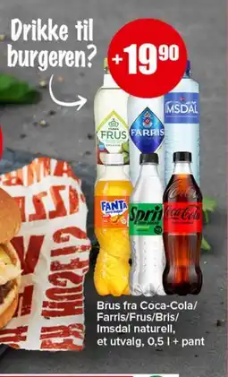 Spar Brus fra Coca-Cola/Farris/Frus/Bris/Imsdal naturell tilbud