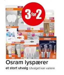 Spar Osram lyspærer tilbud