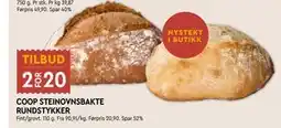 Coop Mega COOP STEINOVNSBAKTE RUNDSTYKKER tilbud