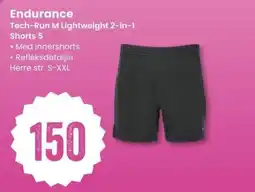 Sport Outlet Endurance Tech-Run M Lightweight 2-in-1 Shorts 5 tilbud