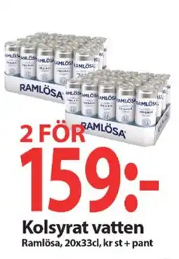 MaxiMat Nordby Ramlösa Kolsyrat vatten tilbud