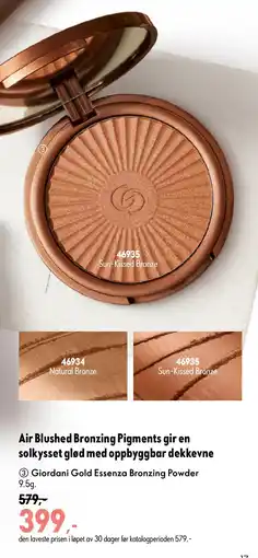 Oriflame Giordani Gold Essenza Bronzing Powder tilbud