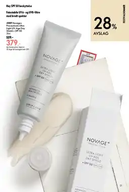 Oriflame Novage+ Proceuticals Ultra Light UV-Age Day Shield + SPF 50 tilbud