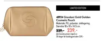 Oriflame Giordani Gold Golden Cosmetic Pouch tilbud