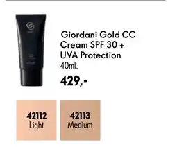 Oriflame Giordani Gold CC Cream SPF 30+ UVA Protection tilbud