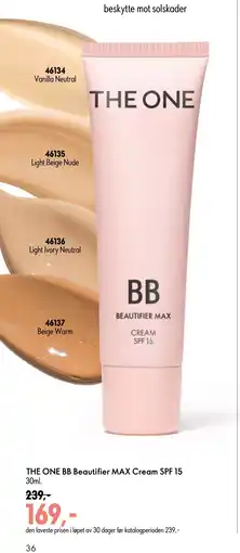 Oriflame THE ONE BB Beautifier MAX Cream SPF 15 tilbud