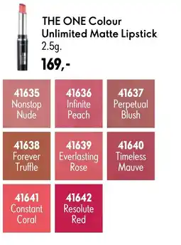 Oriflame THE ONE Colour Unlimited Matte Lipstick tilbud