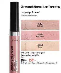 Oriflame THE ONE Longwear Liquid Eyeshadow Metallic tilbud