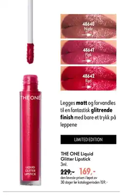 Oriflame THE ONE Liquid Glitter Lipstick tilbud