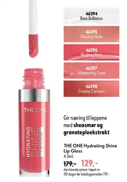 Oriflame THE ONE Hydrating Shine Lip Gloss tilbud