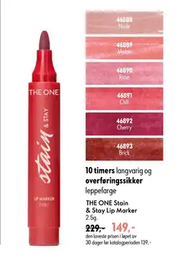 Oriflame THE ONE Stain & Stay Lip Marker tilbud
